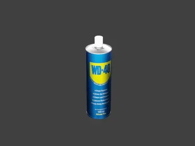WD 40 spray can Low-poly 3D model