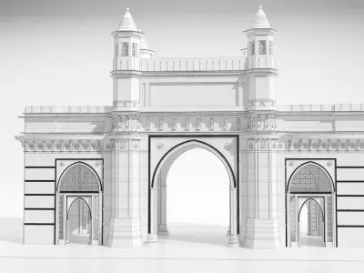 Gateway of india 3D model purchase