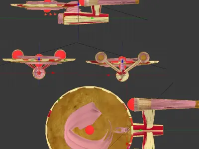 Cake Starship  Free low-poly 3D model