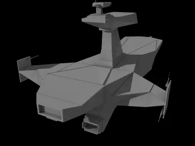 Low poly model Star ship  Free low-poly 3D model