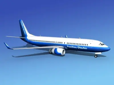 Boeing 737-800 Pacifica Charter 3D model