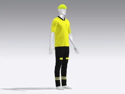 Miner Uniform Low-poly 3D model