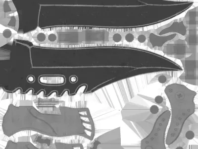Folding knife PBR animated Free low-poly 3D model