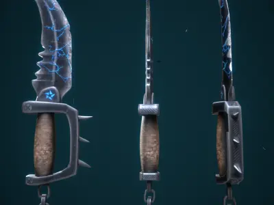 Gaming Knife 3D model