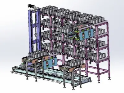 Automatic feeding and discharging system  3D model