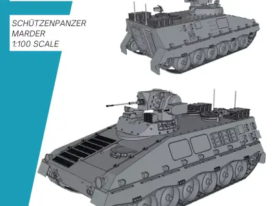 Schuetzenpanzer Marder Bundeswehr 3D print model