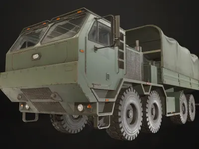 Heavy Military Truck V1 - Cargo Low-poly 3D model