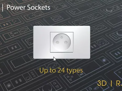 Power Sockets 3dsmax MCG 3D model