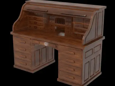 Rolltop desk 3D model