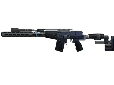 sci-fi vss elite Low-poly 3D model
