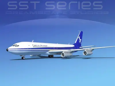 Boeing 707-320 SS Cyprus Airways 3D model