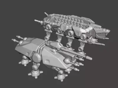 6MM SCALE AT-TE WALKER MINIATURE MODEL FOR SCIFI GAMES EPIC 3D print model