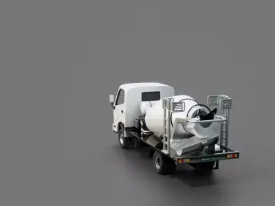 Hino Dutro Concrete Mixer 3D model purchase