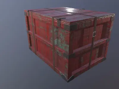 Cargo Crate Game Ready Low-poly 3D model