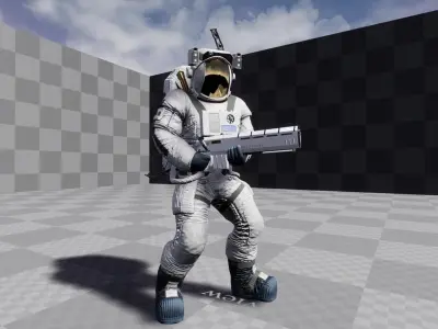 SciFi MP Weapons Low-poly 3D model