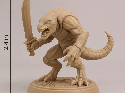 Drone Warrior 5 STL Miniatures Xeno Shock Soldiers 3D print model