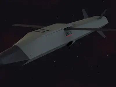 JFS-M  Joint Fire Support Missile  Low-poly 3D model