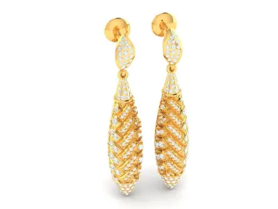 Women Diamond Earrings 3D print model