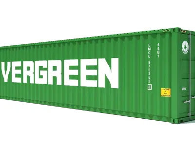 Shipping Container Evergreen 3D model