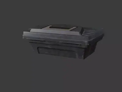 Worn out plastic Toolbox Free low-poly 3D model