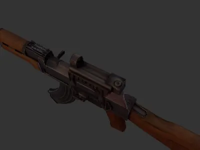 AK-74 rifle Low-poly 3D model purchase