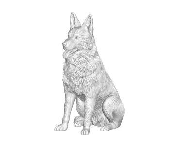 German Shepherd Dog 3D model