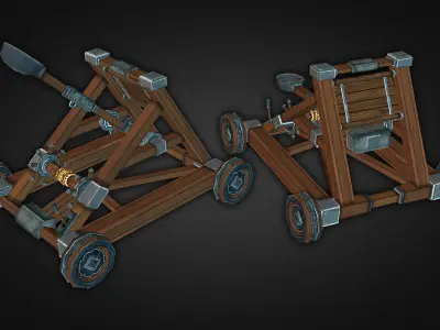 Catapult Kit Low-poly 3D model