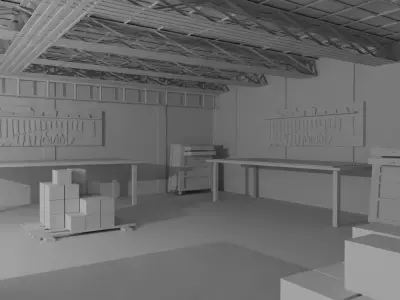 Workshop No Material Low-poly 3D model
