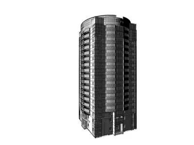 Building in modern City 3D model