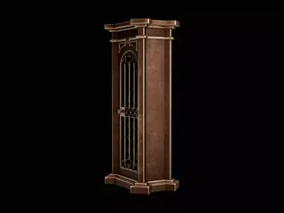 Wine cabinet  Low-poly 3D model