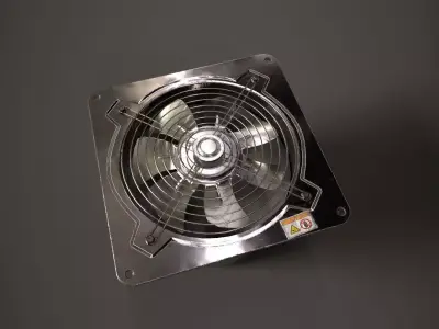  Industrial Fan Exhaust  FBX with textures Low-poly 3D model