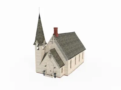 19th century architectural church 3D model