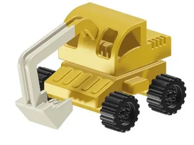 Toddler Bulldozer Toy 3D model
