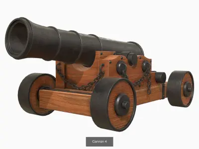 Cannon Set 1 3D Model Pack