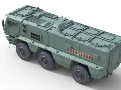 KAMAZ 63968 Typhoon MRAP Vehicle  Low-poly 3D model