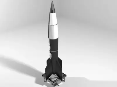 Rocket Missile - V2 3D model