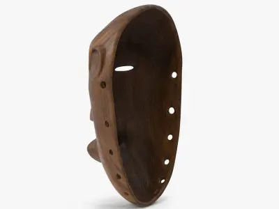  African Congo Mask 3 Wood 