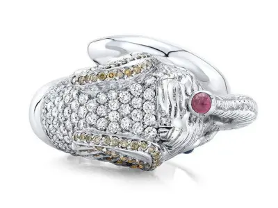 Animal Safari Elephant Ring 3D print model