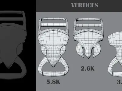 BUCKLES Low-poly 3D model