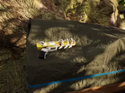 CyberPunk Gun Low-poly 3D model get
