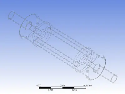 Muffler 3d model mechanical object 3D model