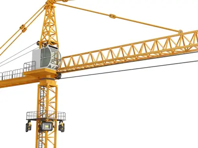 Detailed Construction Crane 3D model