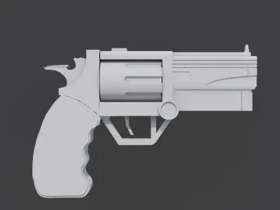Rugged Revolver Free 3D model purchase