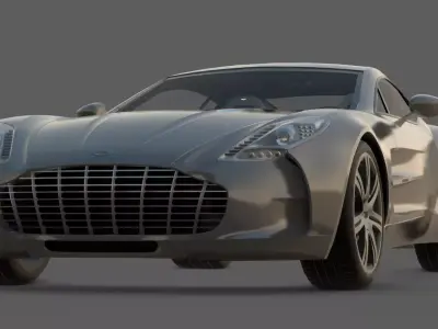 2009 Aston Martin One-77 3D Model  British Hypercar Masterpiece 3D model