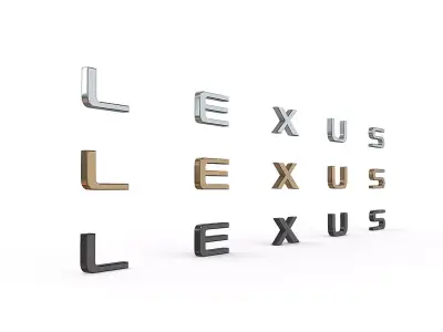 lexus nameplate logo 3D model