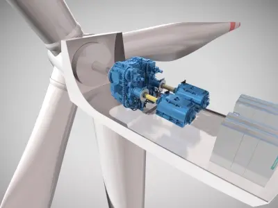 Windmill 3d model - 3ds max vray scene 3D model