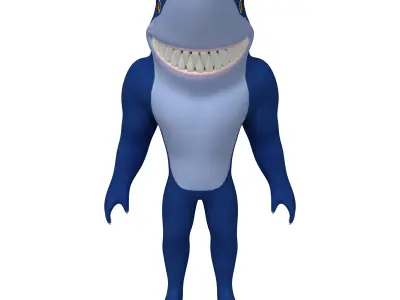 Shark Cartoon 3D model get