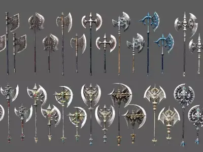 Axe Heavy All Low-poly 3D model