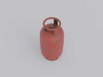 Gas Cylinder Low-poly 3D model shop