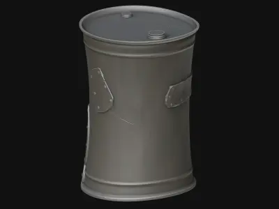 Stylized barrel 3D model purchase